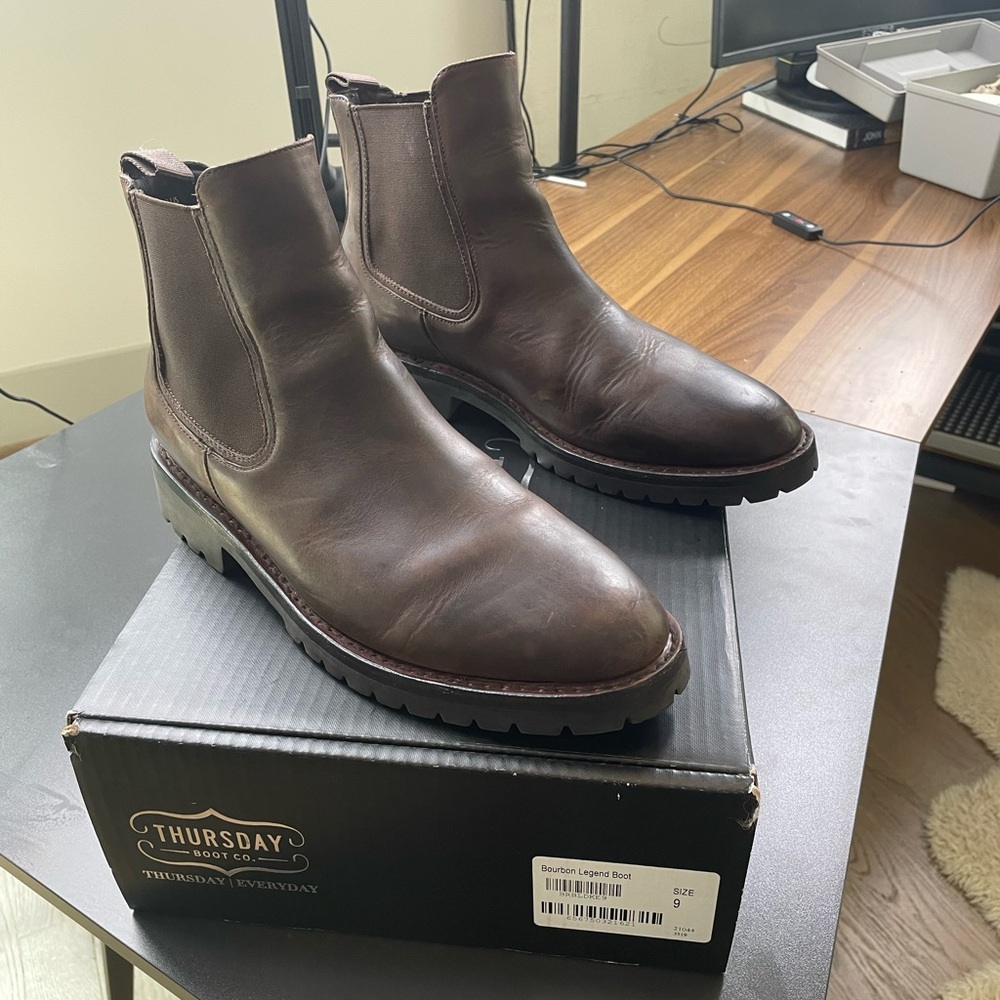 Thursday Boot Co Legend Bourbon Chelsea Leather Boots Men’s Size 9.